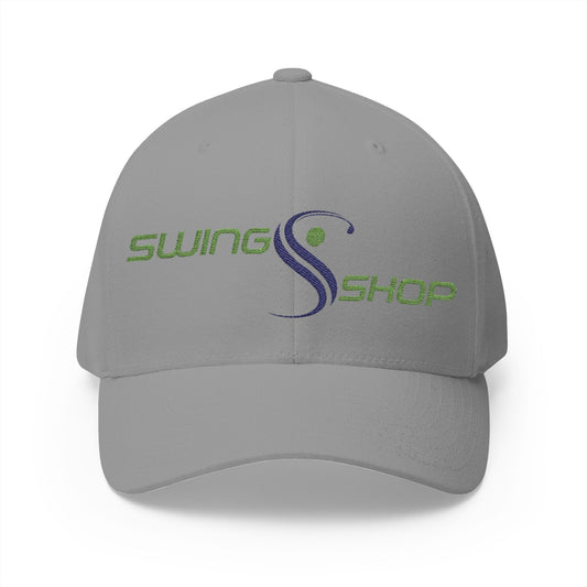 Embroidered Swing Shop Golf Cap — Closed-Back Structured Hat