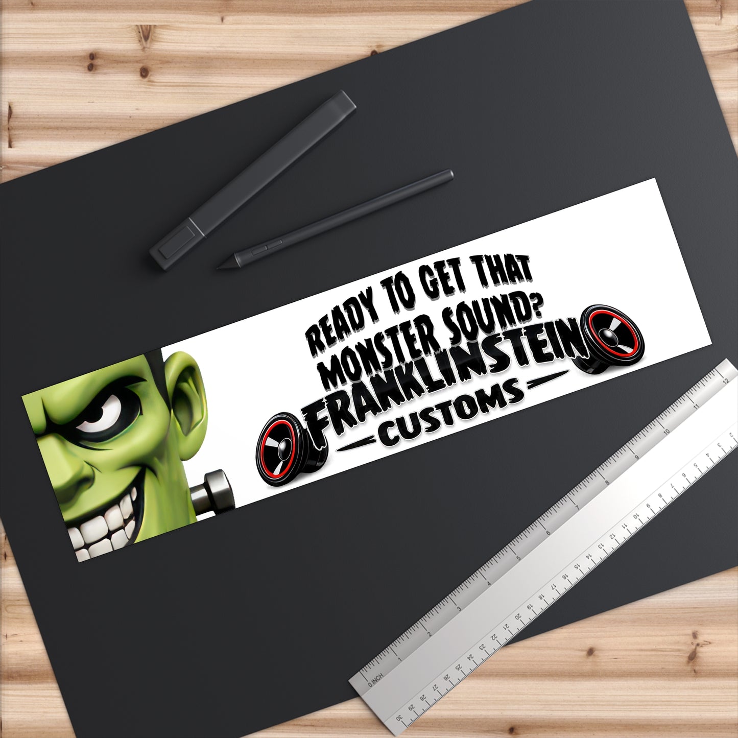 Franklinstein Customs Bumper Sticker — "Ready to Get That Monster Sound?"