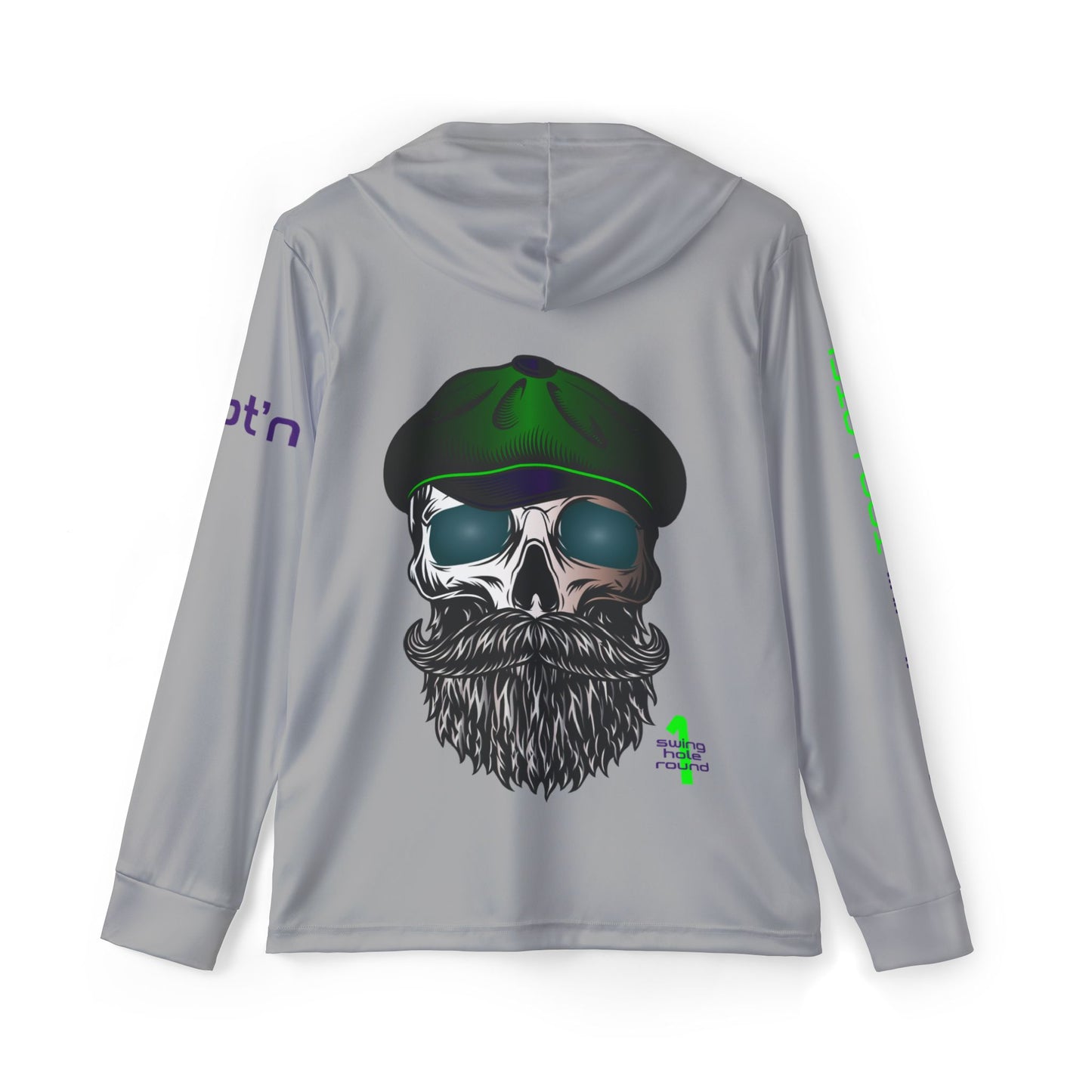 Copy of Skull Beanie Hoodie — Men's Lightweight Sports Warmup Hoodie with Beard Skull Graphic