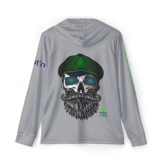 Copy of Skull Beanie Hoodie — Men's Lightweight Sports Warmup Hoodie with Beard Skull Graphic