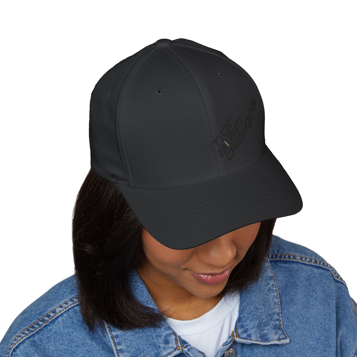 Embroidered Oak Tree Baseball Cap — Minimal Logo Closed-Back Hat