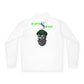 Captain Skull Quarter-Zip Pullover — Neon 'capt'n' Logo & Swag Shop Back Graphic