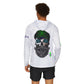 Skull Beanie Hoodie — Men's Lightweight Sports Warmup Hoodie with Beard Skull Graphic