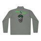 Captain Skull Quarter-Zip Pullover — Neon 'capt'n' Logo & Swag Shop Back Graphic