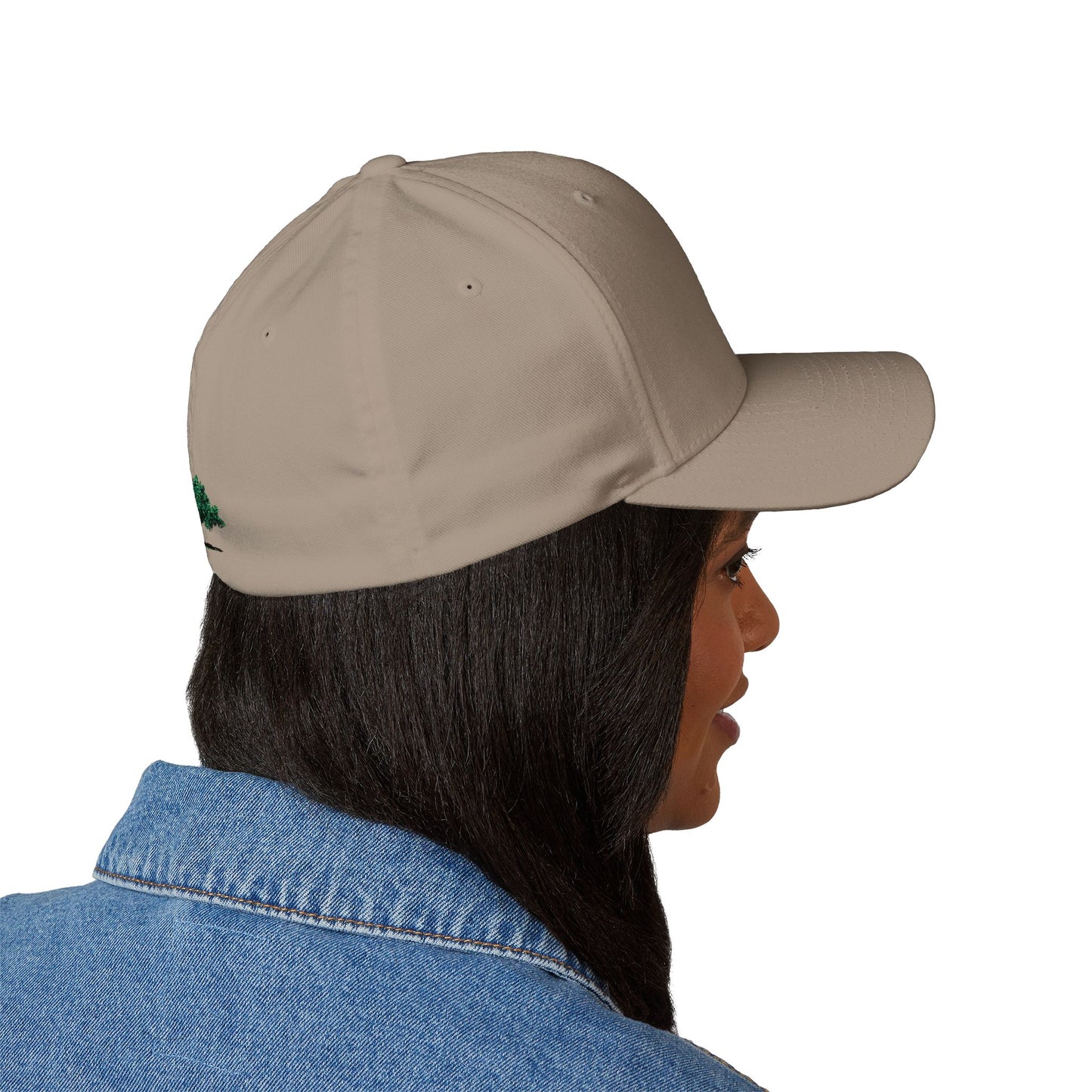 Embroidered Oak Tree Baseball Cap — Minimal Logo Closed-Back Hat