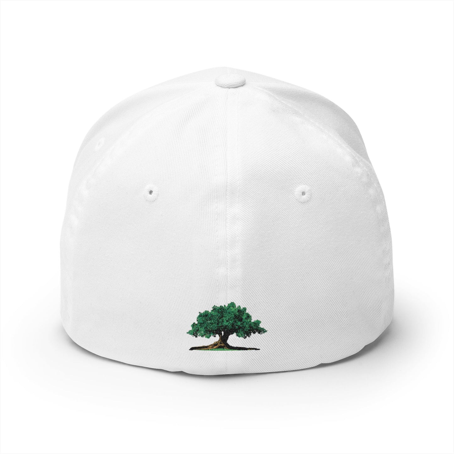 Embroidered Oak Tree Baseball Cap — Minimal Logo Closed-Back Hat