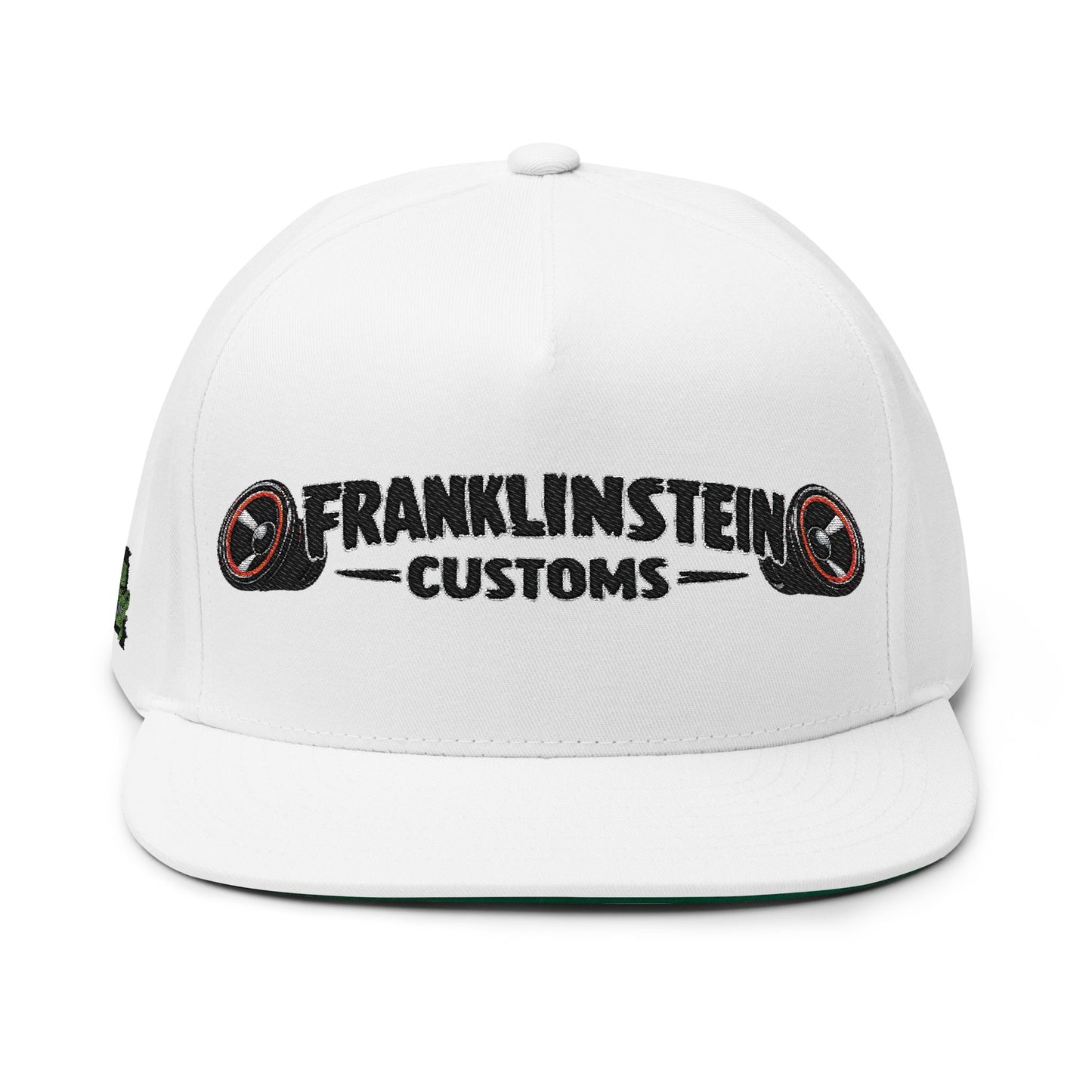 Franklinstein Customs Embroidered Flat Bill Cap
