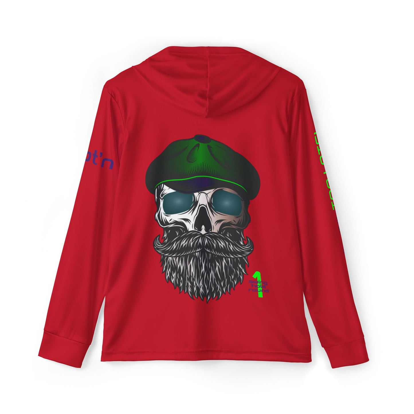Copy of Skull Beanie Hoodie — Men's Lightweight Sports Warmup Hoodie with Beard Skull Graphic