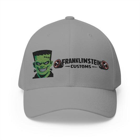 Frankenstein Customs Embroidered Cap — Retro Monster Logo Hat