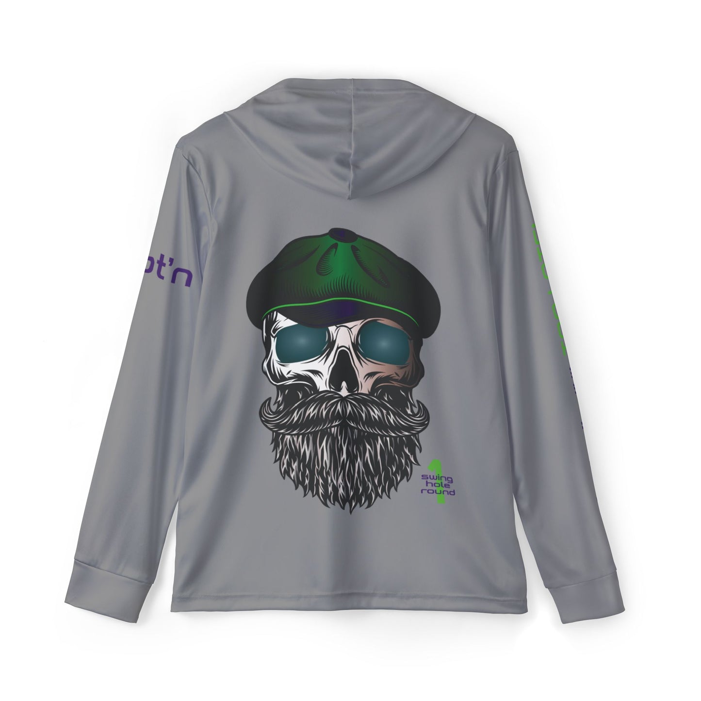 Copy of Skull Beanie Hoodie — Men's Lightweight Sports Warmup Hoodie with Beard Skull Graphic