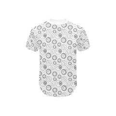 Men's All Over Print Curved Hem T-Shirt (T76)