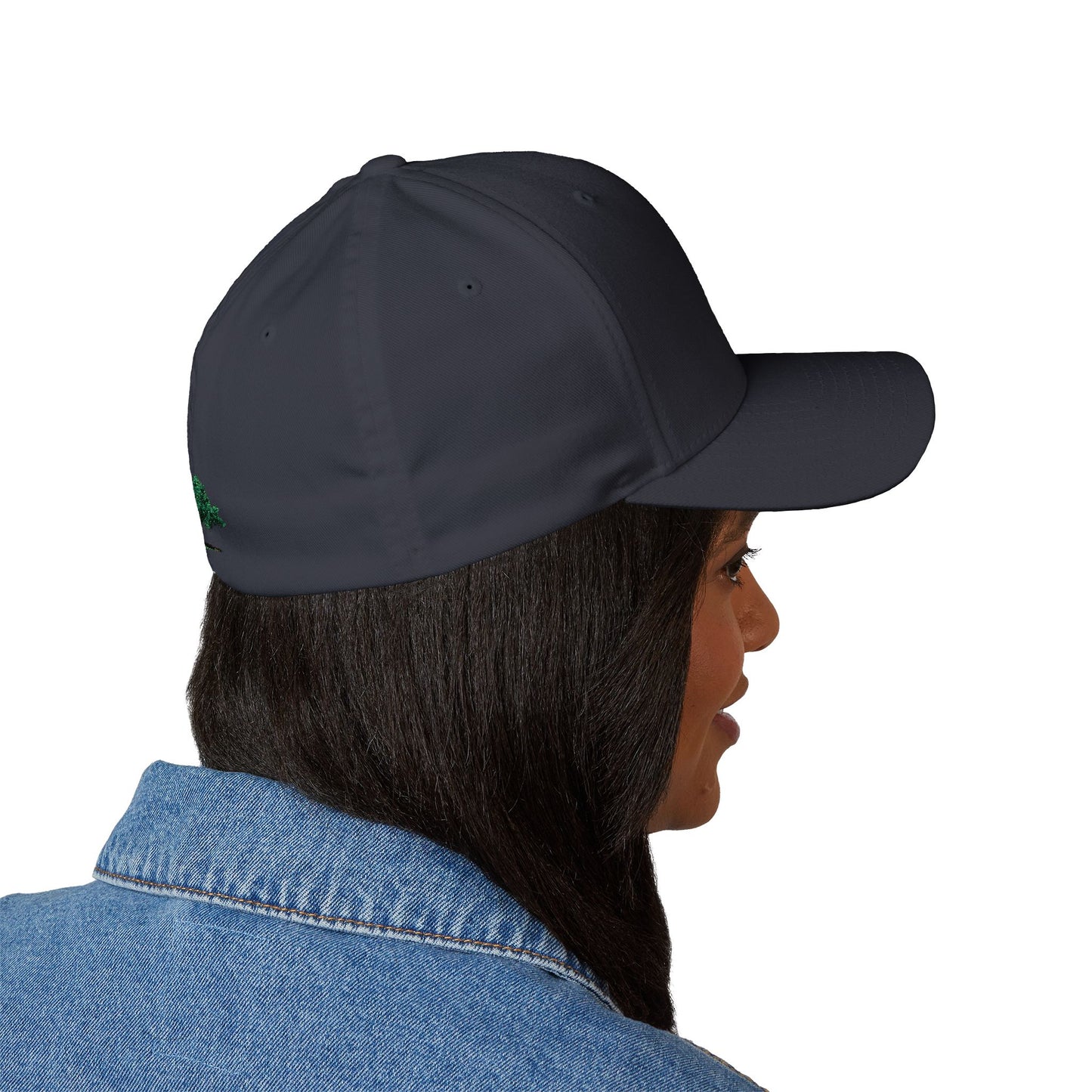 Embroidered Oak Tree Baseball Cap — Minimal Logo Closed-Back Hat