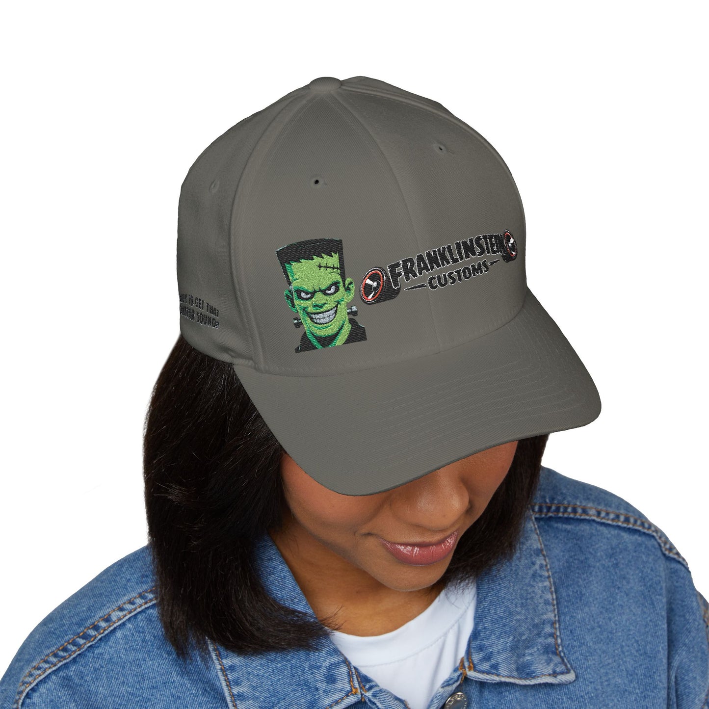 Frankenstein Customs Embroidered Cap — Retro Monster Logo Hat