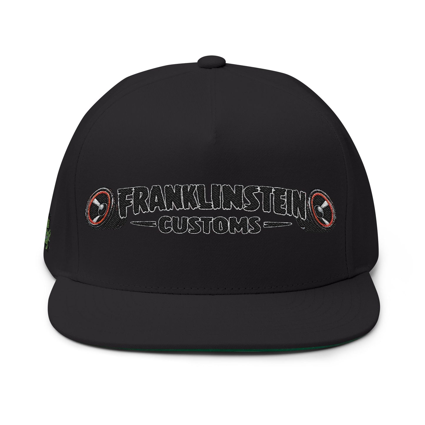 Franklinstein Customs Embroidered Flat Bill Cap