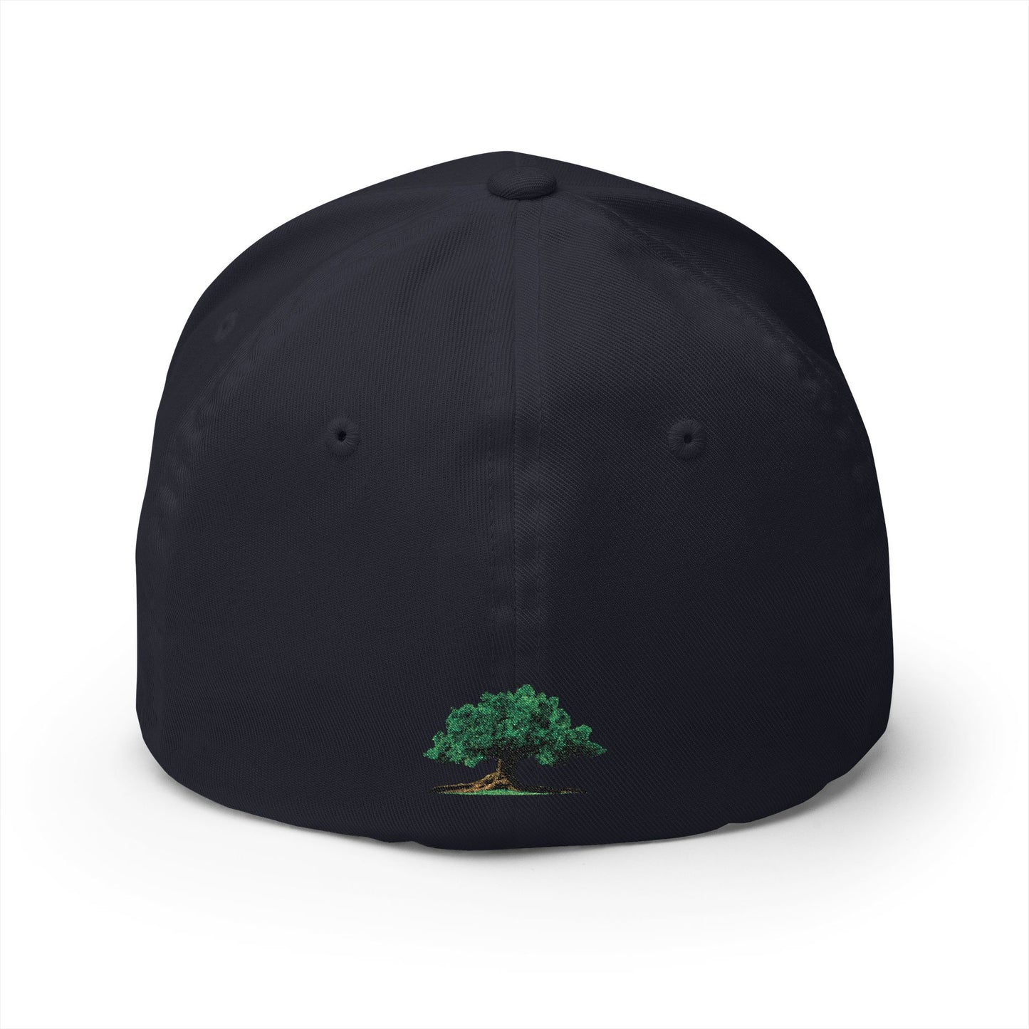 Embroidered Oak Tree Baseball Cap — Minimal Logo Closed-Back Hat