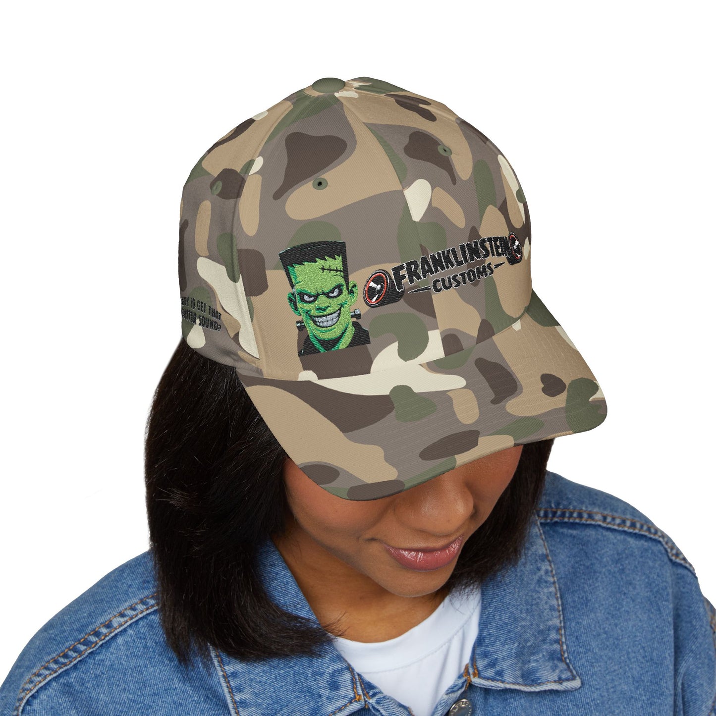 Frankenstein Customs Embroidered Cap — Retro Monster Logo Hat