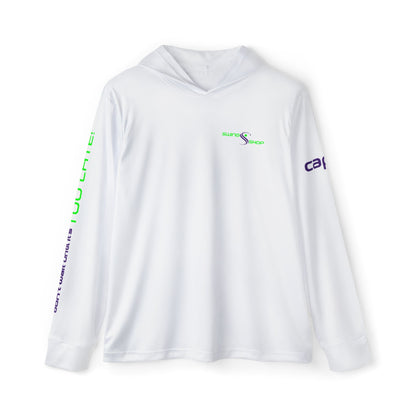 Skull Beanie Hoodie — Men's Lightweight Sports Warmup Hoodie with Beard Skull Graphic