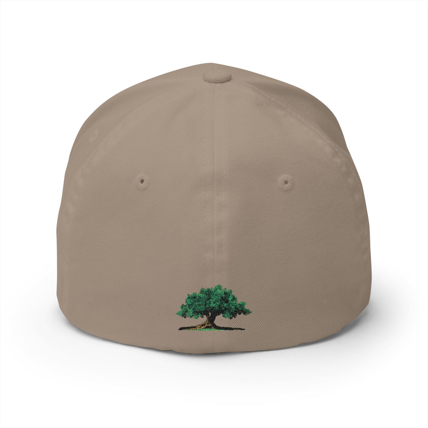 Embroidered Oak Tree Baseball Cap — Minimal Logo Closed-Back Hat