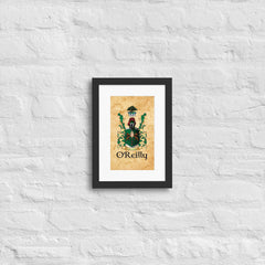 O'Reilly Coat of Arms Matte Paper Framed With Mat