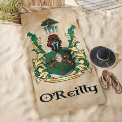 O'Reilly Coat of Arms Beach Blanket Beach Towel 31"x71"(NEW)