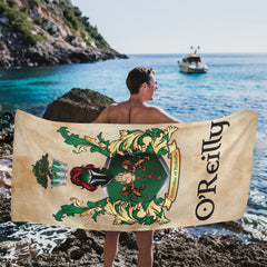 O'Reilly Coat of Arms Beach Blanket Beach Towel 31"x71"(NEW)