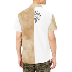 button down bh Men's Short Sleeve Shirt with Chest Pocket (Model T53)