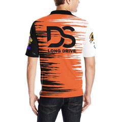dustin orange Men's All Over Print Polo Shirt (Model T55)