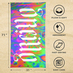 O'Reilly giant white Ambi Beach Towel
