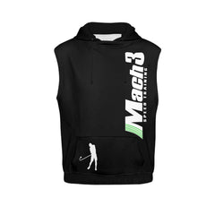 black hoodie All Over Print Sleeveless Hoodie for Men (Model H15)