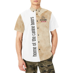 button down bh Men's Short Sleeve Shirt with Chest Pocket (Model T53)