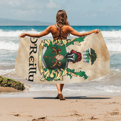 O'Reilly Coat of Arms Beach Towel Beach Towel 32"x 71"