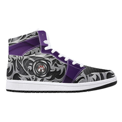 D16 High-Top Leather Sneakers - White