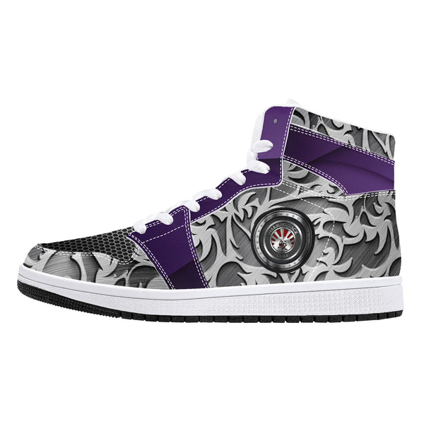 D16 High-Top Leather Sneakers - White
