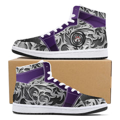 D16 High-Top Leather Sneakers - White