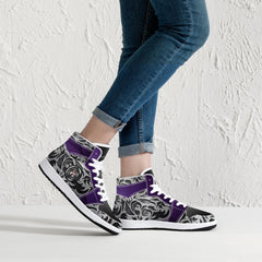 D16 High-Top Leather Sneakers - White