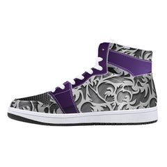 D16 High-Top Leather Sneakers - White