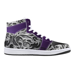 D16 High-Top Leather Sneakers - White
