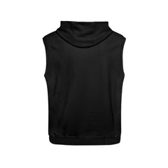 black hoodie All Over Print Sleeveless Hoodie for Men (Model H15)