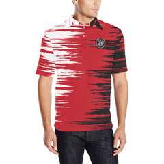 black ds_1@2x Men's All Over Print Polo Shirt (Model T55)