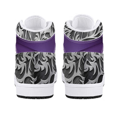 D16 High-Top Leather Sneakers - White