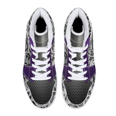 D16 High-Top Leather Sneakers - White